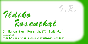 ildiko rosenthal business card